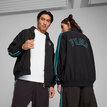 PUMA プーマ T7 PLAY.PARIS. TRACK JACKET Puma T7 Play Paris Full Zip Track Jacket Womens Black Casual