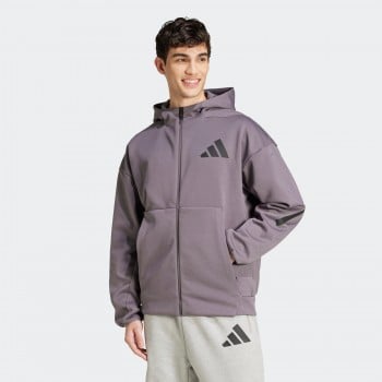 ADIDAS MEN'S Z.N.E. WOVEN FULL-ZIP HOODED TRACK TOP
