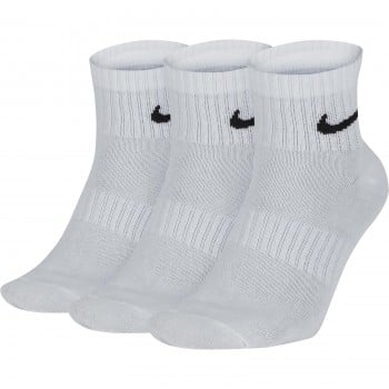 靴下・ソックス Unisex SX7677-010 Black Crew Socks, 3 Pairs Nike Everyday Lightweight x 3 Running Socks Black/White