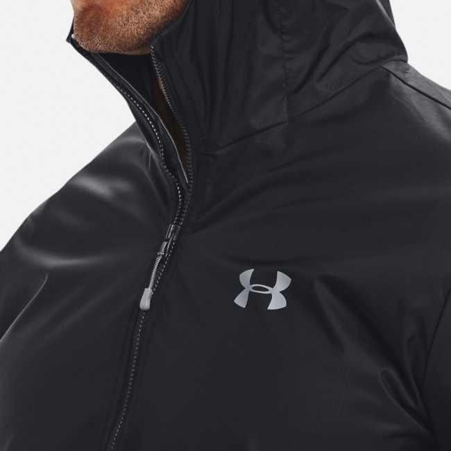 Under armour forefront rain jacket black sales