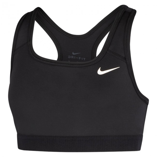 Nike Girls Dri-FIT Swoosh Luxe Sports Bra Extended Size M+ Black DD9148-010
