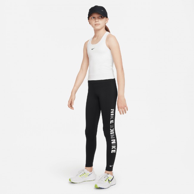 Grey Nike Girls' Fitness Dri-FIT One Tights Junior