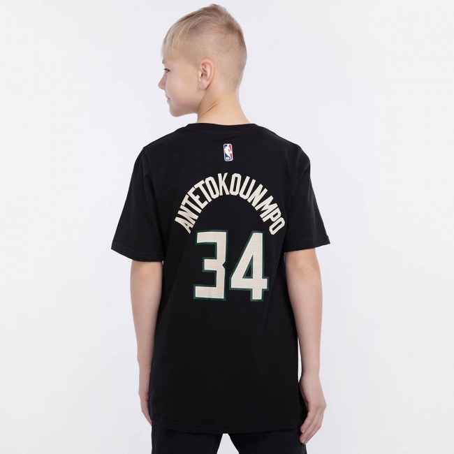 Giannis Antetokounmpo Bucks Big Kids' Nike NBA T-Shirt.