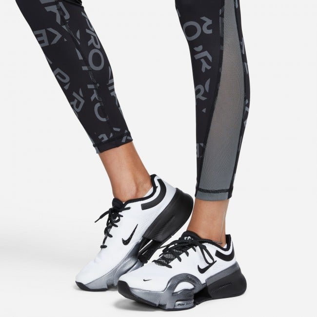 Nike Girls Pro Cool Printed Tights Leggings Zig Zag Pattern Army