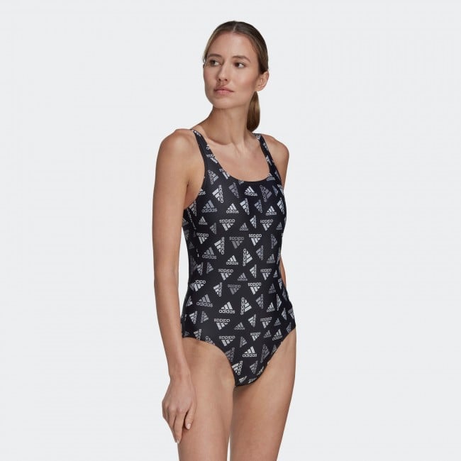 Adidas allover sale print swimsuit