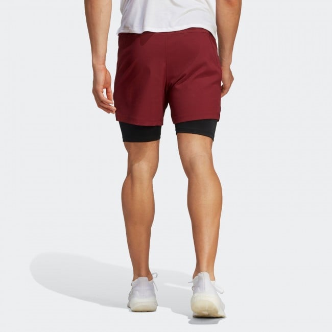 Adidas mens power workout two-in-one shorts, shorts