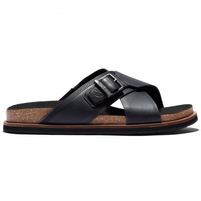 Timberland mens leather flip hot sale flops