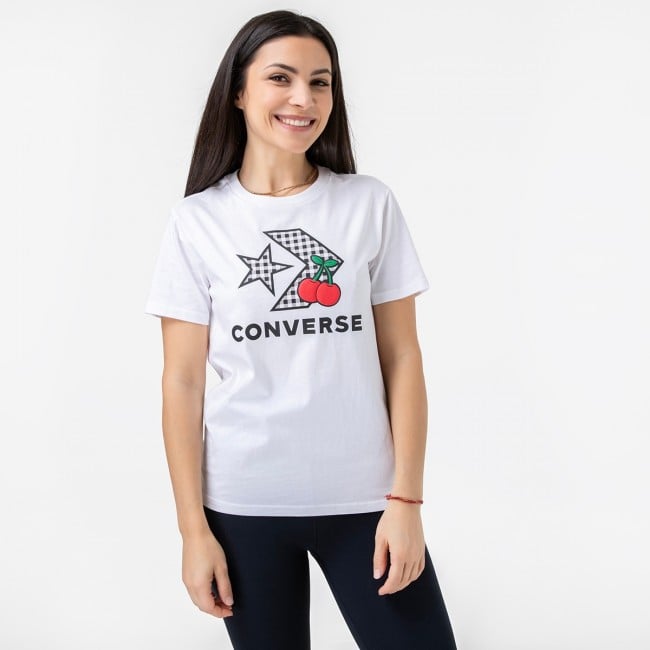 Converse women s cherry star chevron t shirt tops and shirts Leisure Buy online Sportland