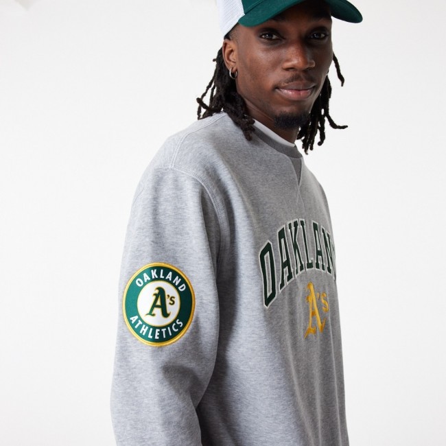 NEW ERA OAKLAND ATHLETICS MLB LARGE LOGO CREW NECK SWEATSHIRT