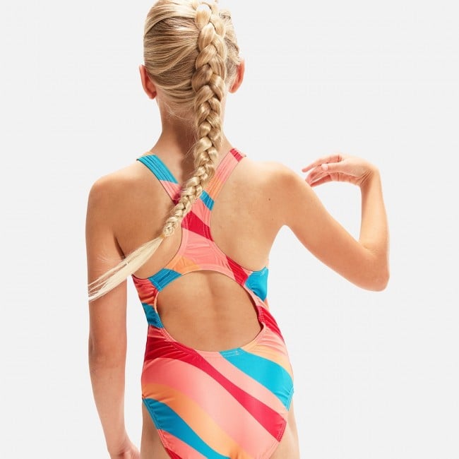 Speedo girls printed medalist one piece swimsuit swimwear and bikinis Swimming Buy online Sportland