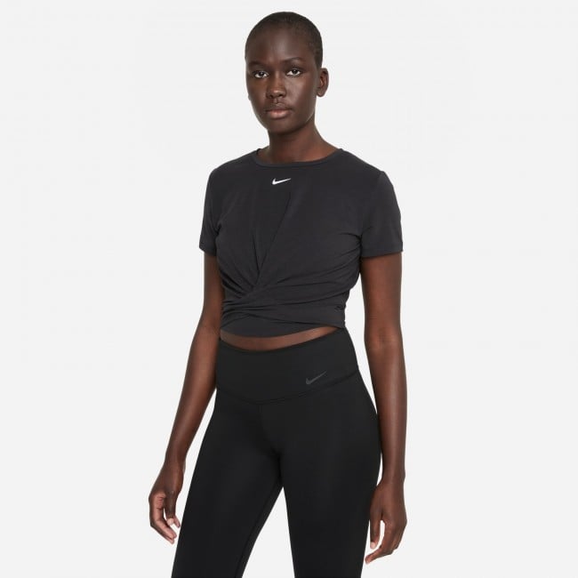 Nike dri fit one luxe women s twist cropped short sleeve top tops and shirts Training Buy online Sportland