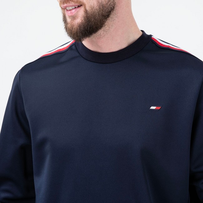 Tommy hilfiger men s trim tape crew hoodies and sweatshirts Leisure Buy online Sportland