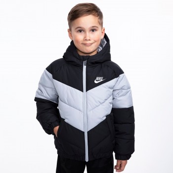 Parka longue NOIRE/BLANC BY98 Garçon 4 à 14  ans-www..mode.fashion.pas cher.enfant.zerda boutique  beziers