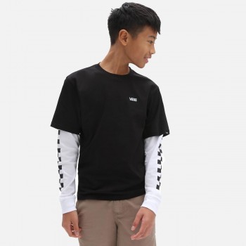 Vans checkerboard long sleeve cheap t-shirt